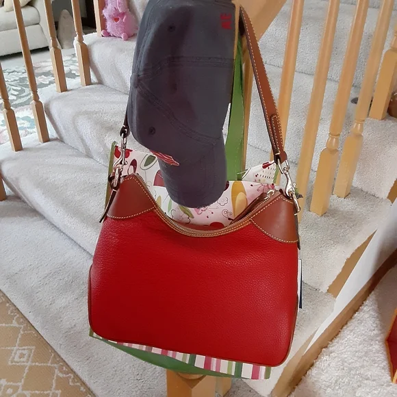 Dooney & Bourke Red and Brown Shoulder Bag Brand New - Picture 2 of 8